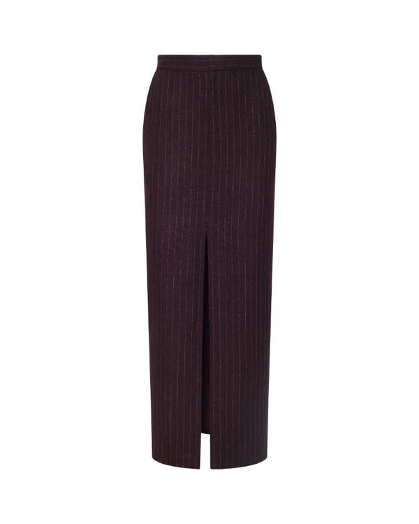 L'Agence Maceline Pinstripe Maxi Skirt