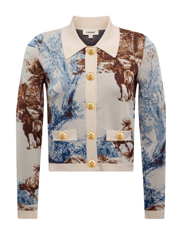 L'Agence Osiris Western Toile Collared Cardi