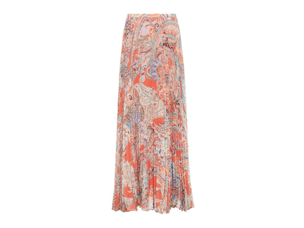 L'Agence Torin Pleated Maxi Skirt