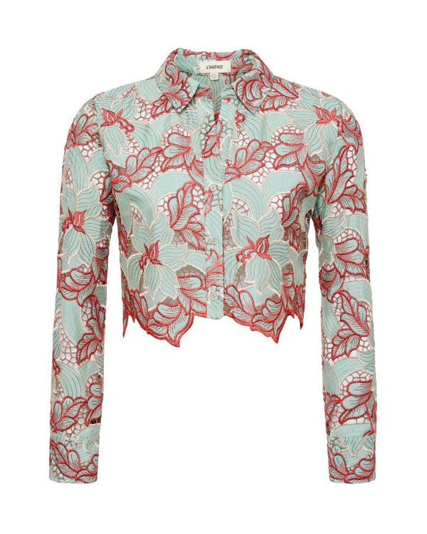 L'Agence Akemi Crop Lace Top