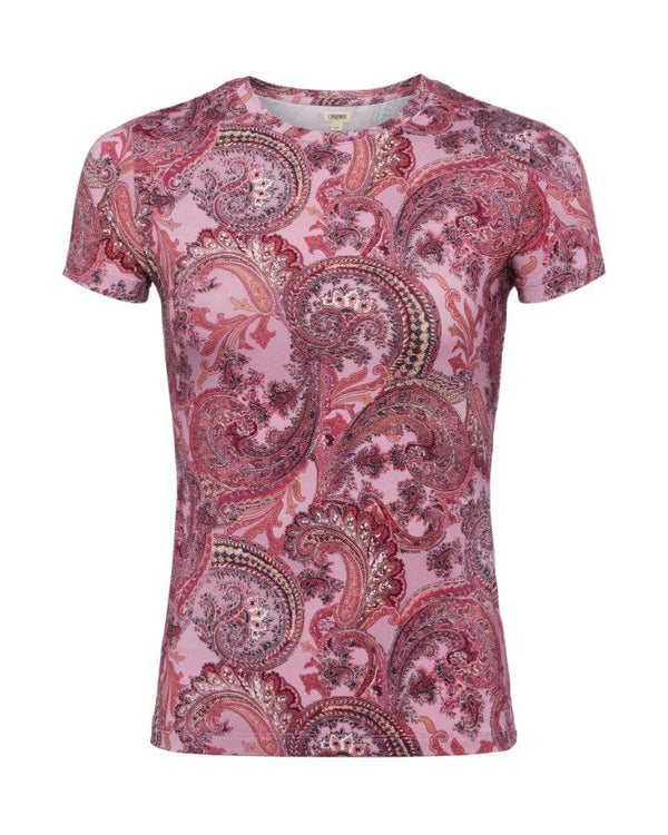 L'Agence Ressi Mauve French Paisley Tee