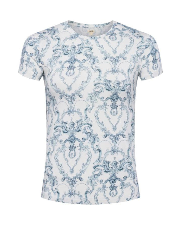 L'Agence Ressi Vintage Scroll Toile Print Tee
