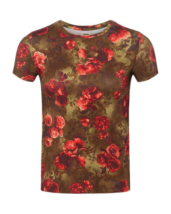L'Agence Ressi Floral Cheetah Tee
