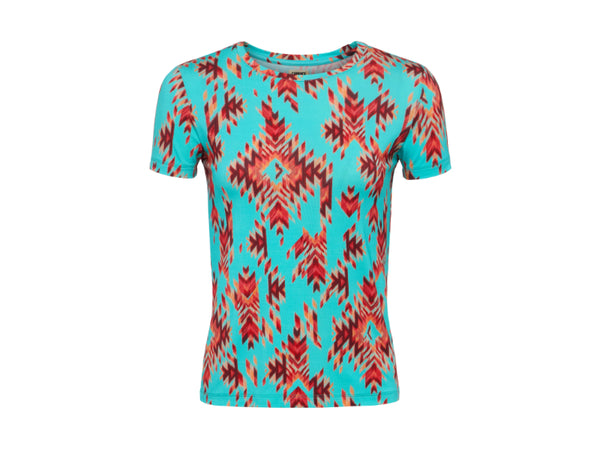 L'Agence Ressi Pool Blue Ganado Print Tee