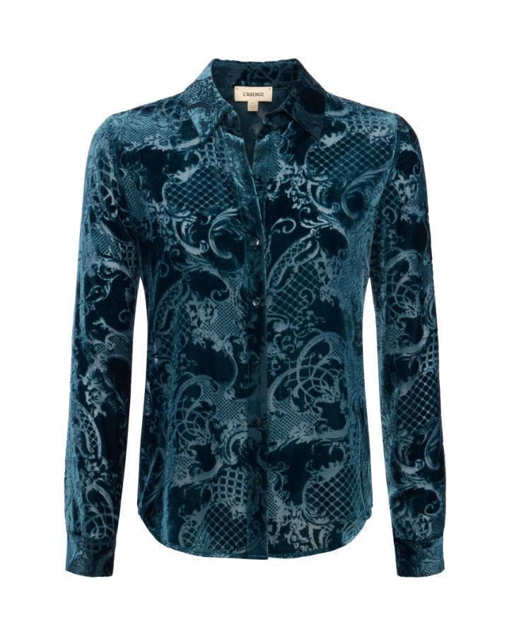 L'Agence Laurent Velvet Blouse