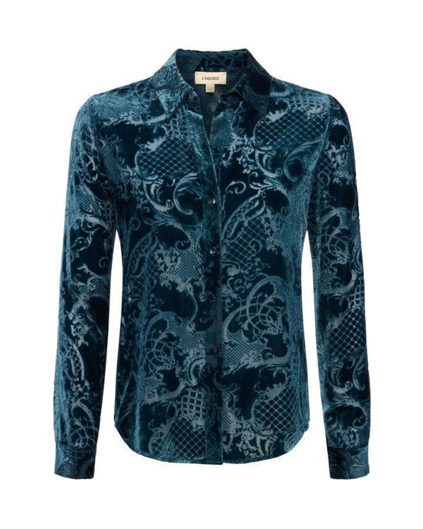 L'Agence Laurent Velvet Blouse