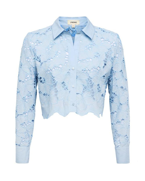 L'Agence Seychelle Lace Cropped Blouse