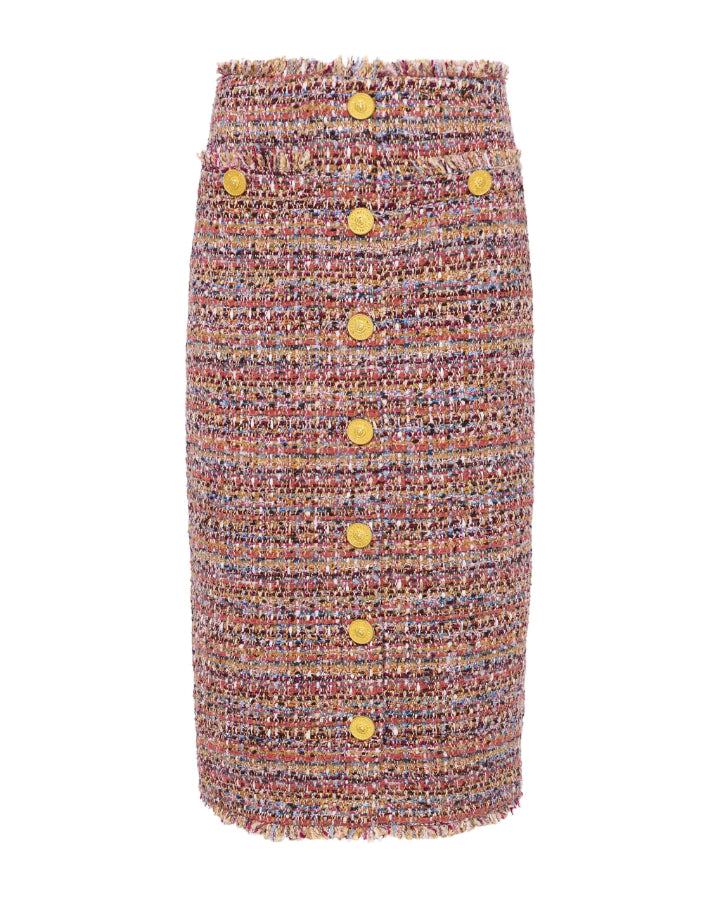 L'Agence Tai Tweed Midi Skirt