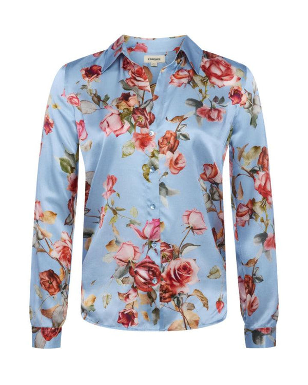 L'Agence Tyler Tapestry Floral Rose Blouse