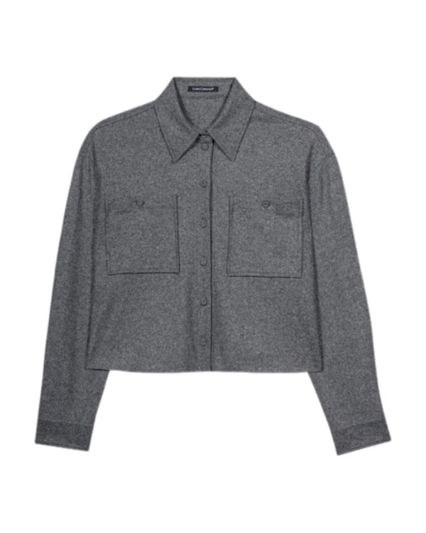 Luisa Cerano Felted Wool Shirt Jacket