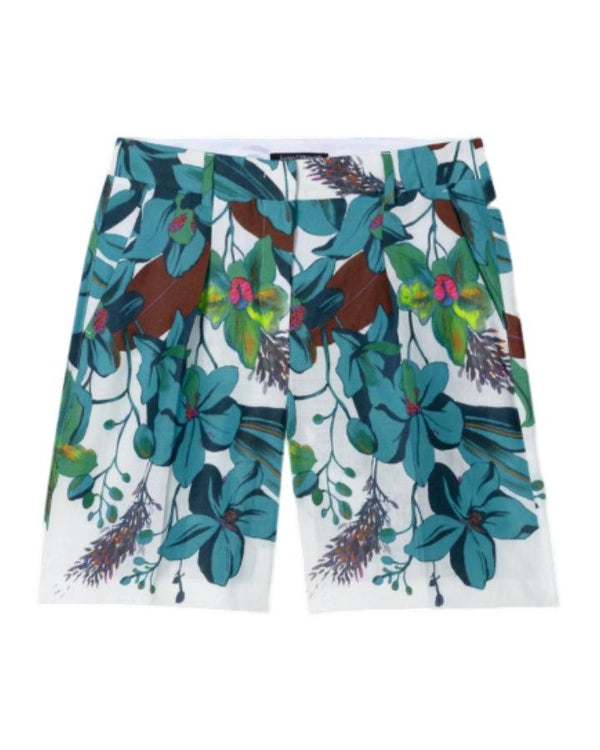Luisa Cerano Hawaiian Floral Bermuda Shorts