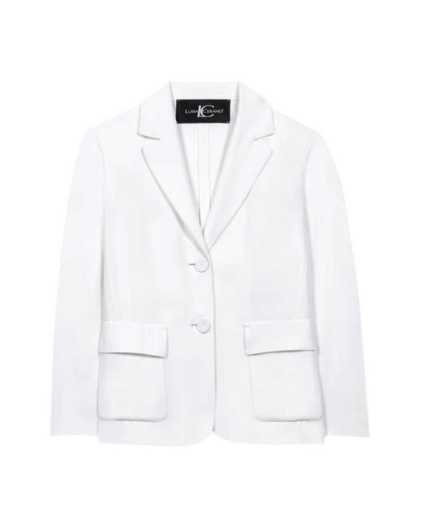 Luisa Cerano Linen Blend Two Button Blazer