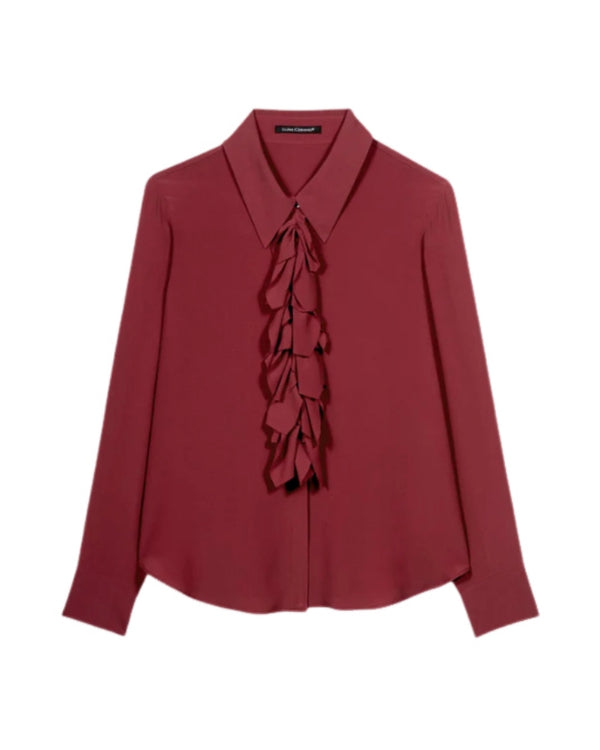 Luisa Cerano Ruffled Silk Blend Blouse