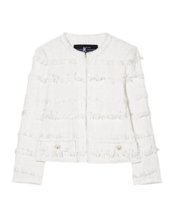 Luisa Cerano Fringed Tweed Jacket