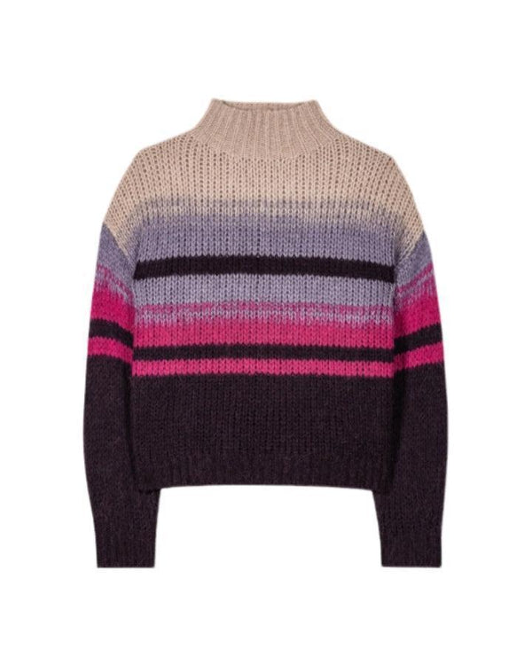 Luisa Cerano Fancy Stripe Alpaca Sweater