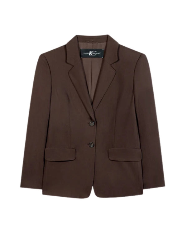 Luisa Cerano Gabardine 2-Button Blazer