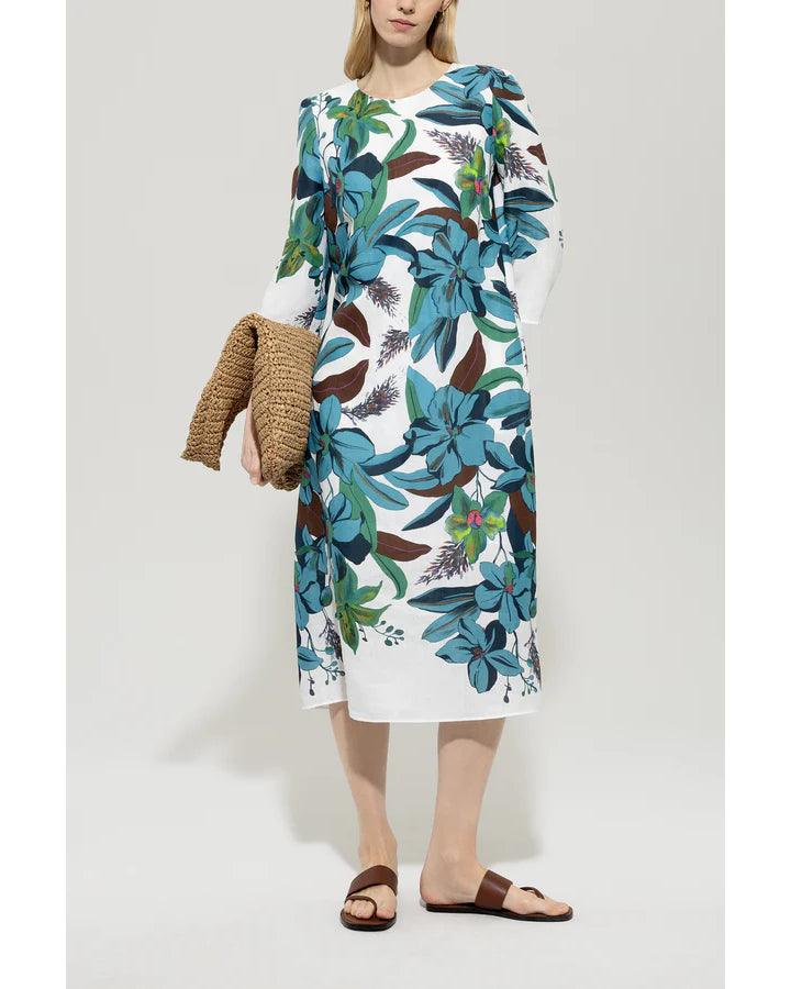 knee length dresses for ladies Linen Mai'a Ua Kea Aloha Shirt – Ti & CoCo main image 0