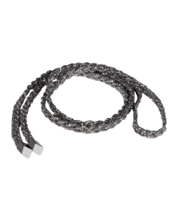 Luisa Cerano Metallic Braided Belt