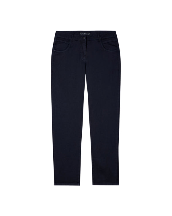 Luisa Cerano Straight Brushed Cotton Pant