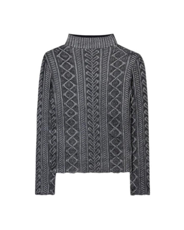 Luisa Cerano Glazed Lace Look Knit Pullover