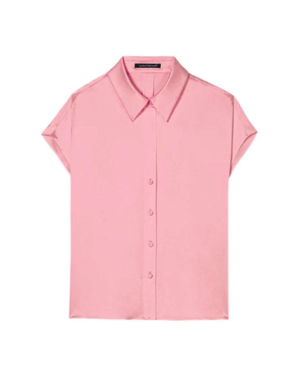 Luisa Cerano Silk Cap Sleeve Blouse