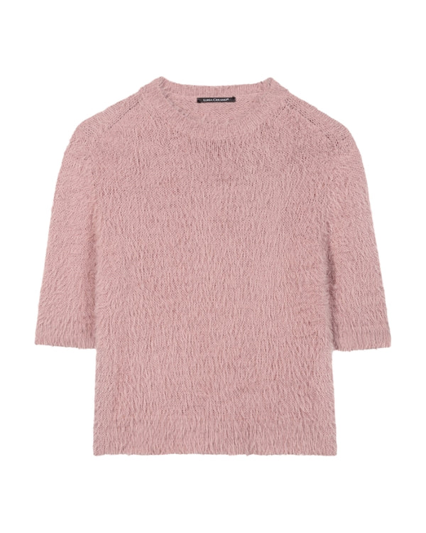 Luisa Cerano Half Sleeve Hairy Sweater