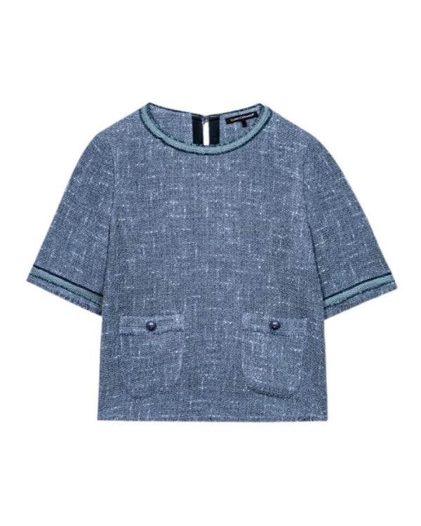 Luisa Cerano Vintage Tweed Top