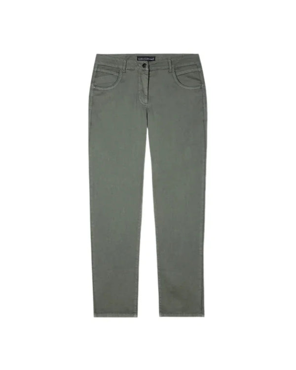Luisa Cerano Straight Brushed Cotton Pant