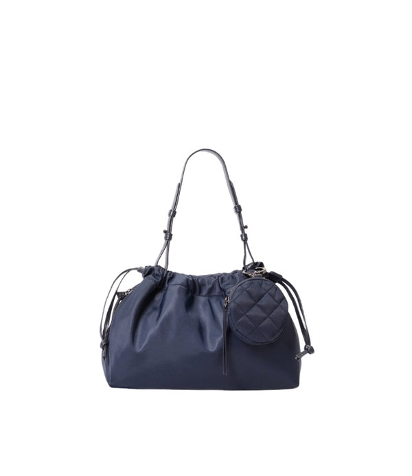MZ Wallace Navy Small Waverly Shoulder Bag