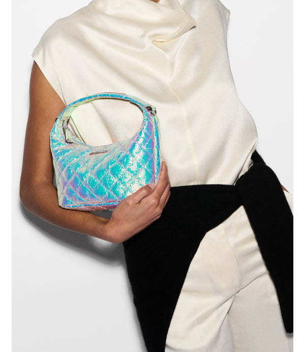 MZ Wallace Opal Leather Mini Hobo Bag