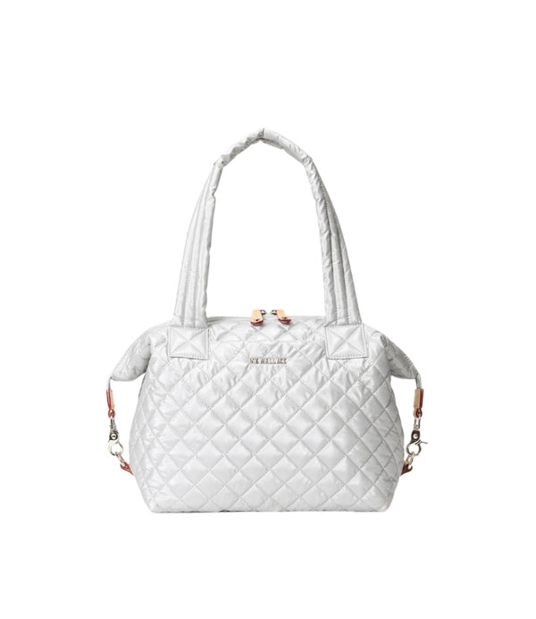 MZ Wallace Oyster Metallic Medium Sutton Deluxe Bag