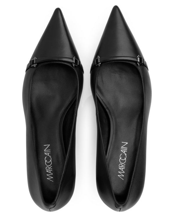 Marc Cain Elegant Kitten Heel Leather Pumps