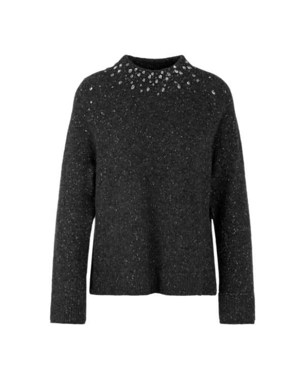 Marc Cain Alpaca Blend Rhinestone Detail Sweater