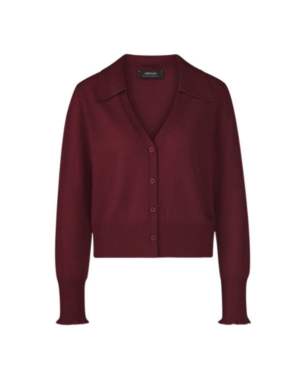 Marc Cain Cropped V-Neck Cashmere Cardigan