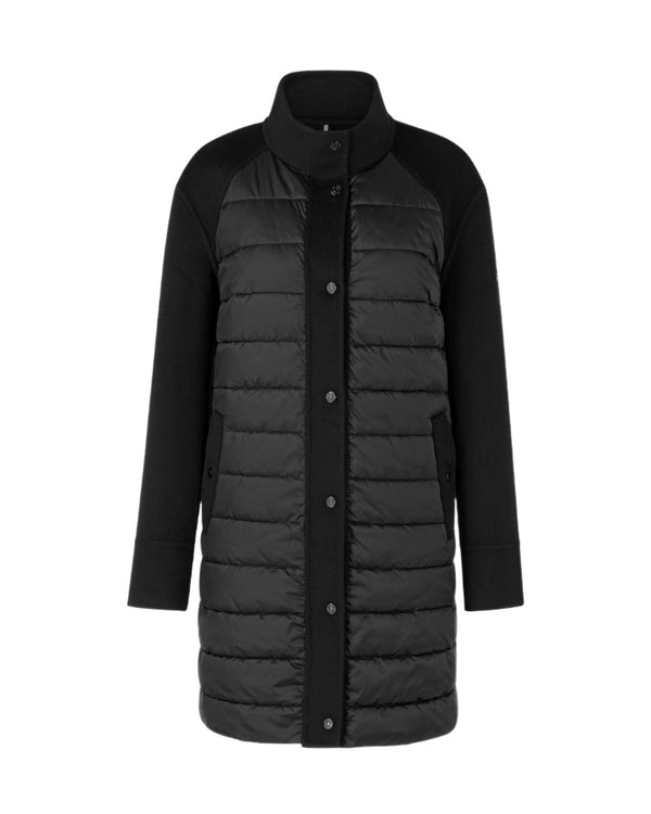 Marc Cain Quilted Down Front Wool Back Coat