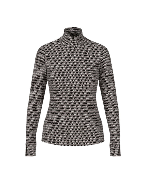 Marc Cain Sprinkles Print Mock Neck Top