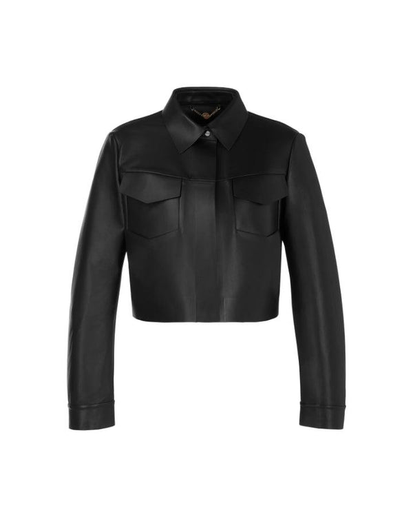 Marc Cain Cropped Leather Jacket