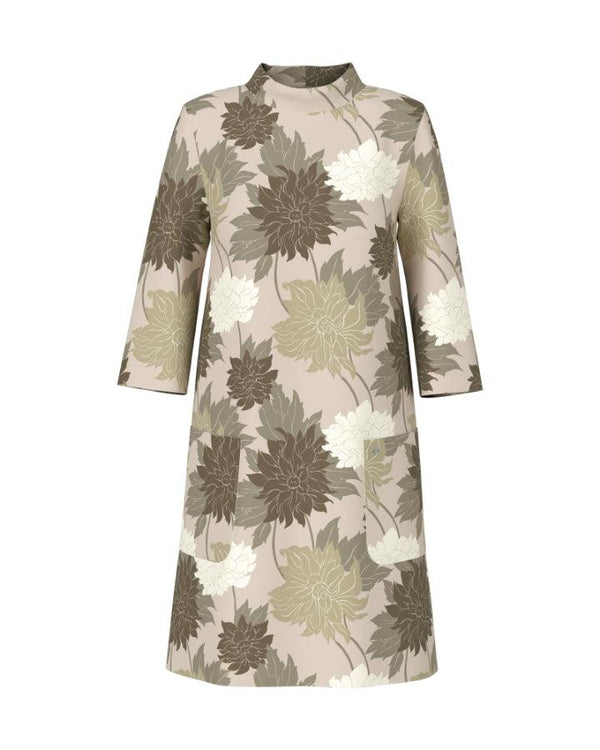 Marc Cain Floral Three Quarter Sleeve Dress