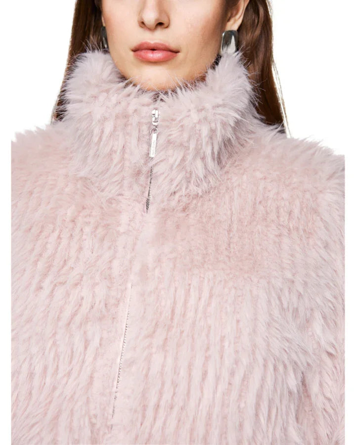 Marc Cain Faux Fur Zipper Bomber Jacket – BLU'S Marc Cain Faux Fur Zipper Bomber Jacket – BLU'S