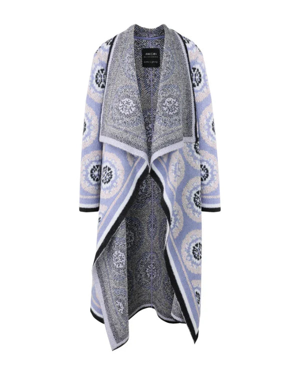 Marc Cain Print Duster Knit Coat