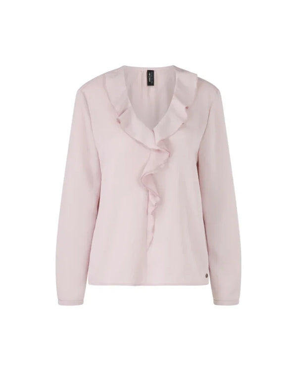 Marc Cain Ruffle Front Long Sleeve Blouse