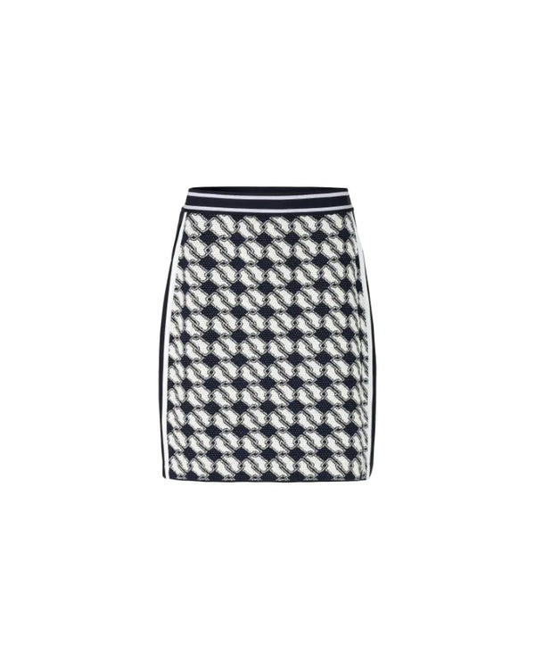 Marc Cain Print Front Panel Knit Skirt