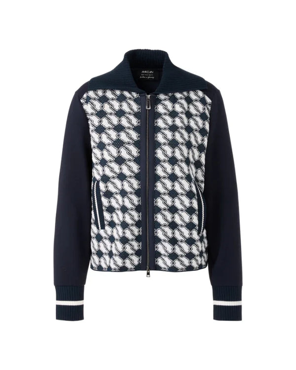 Marc Cain Print Front Panel Zip Cardigan