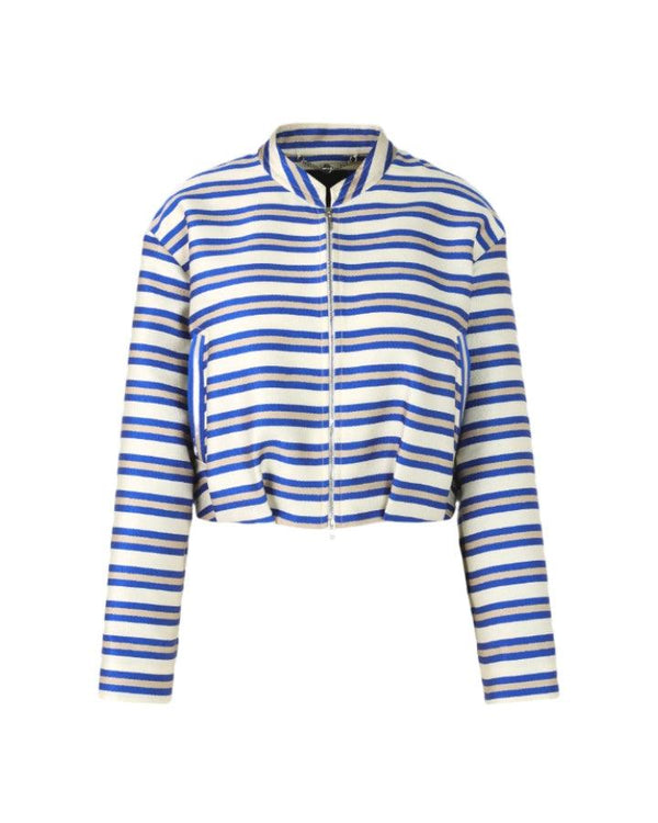 Marc Cain Taffeta Stripe Zip Jacket