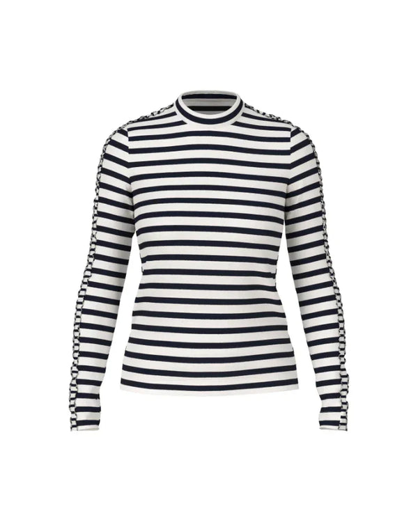 Marc Cain Stripe Long Sleeve Top