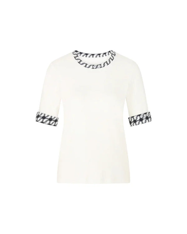 Marc Cain Print Trim Second Skin Top
