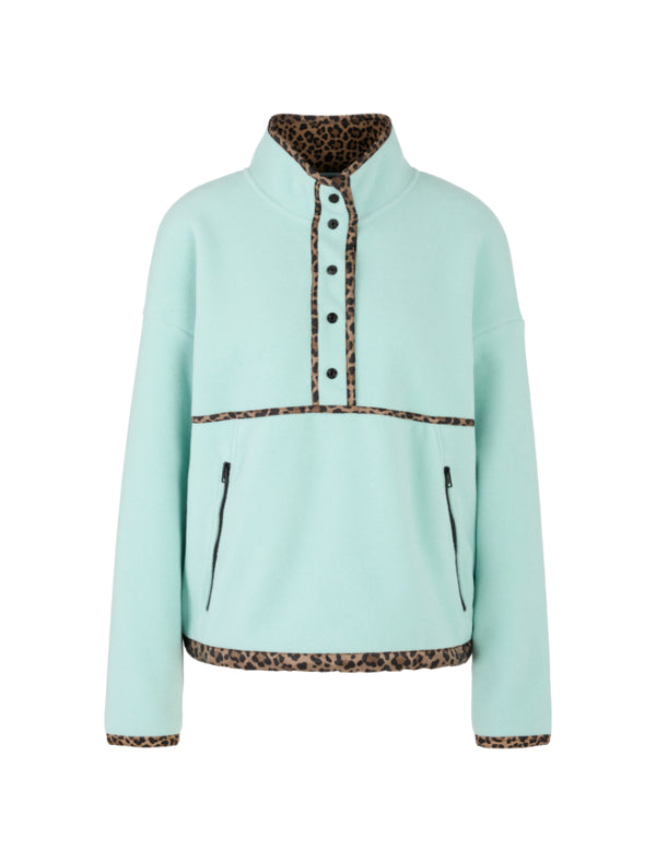 Marc Cain Polo Neck Leo Trim Sweatshirt