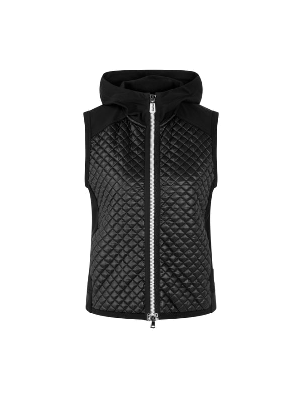 Marc Cain Scuba Hooded Quilt Front Vest