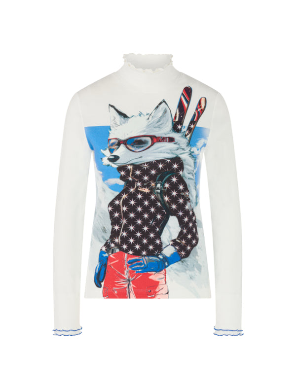 Marc Cain Skier Print Turtleneck Pullover