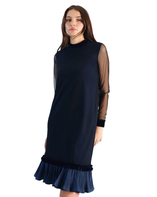 Marie Saint Pierre Mindyre Mesh Knee Length Dress